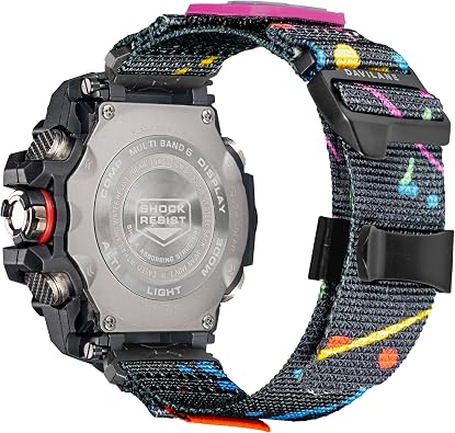 16mm Watch Band Compatible with Casio G-shock GWG-1000 GWG1000 | Quick Release Nylon Sports Replacement Watch Strap with Military Patches Design for Outdoor & Camping Running for Men