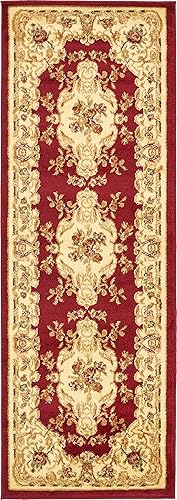 Vista 66 de Unique Loom - Alfombra clásica tradicional, colección Versalles, Polipropileno, Negro/Marfil Negro y marfil.