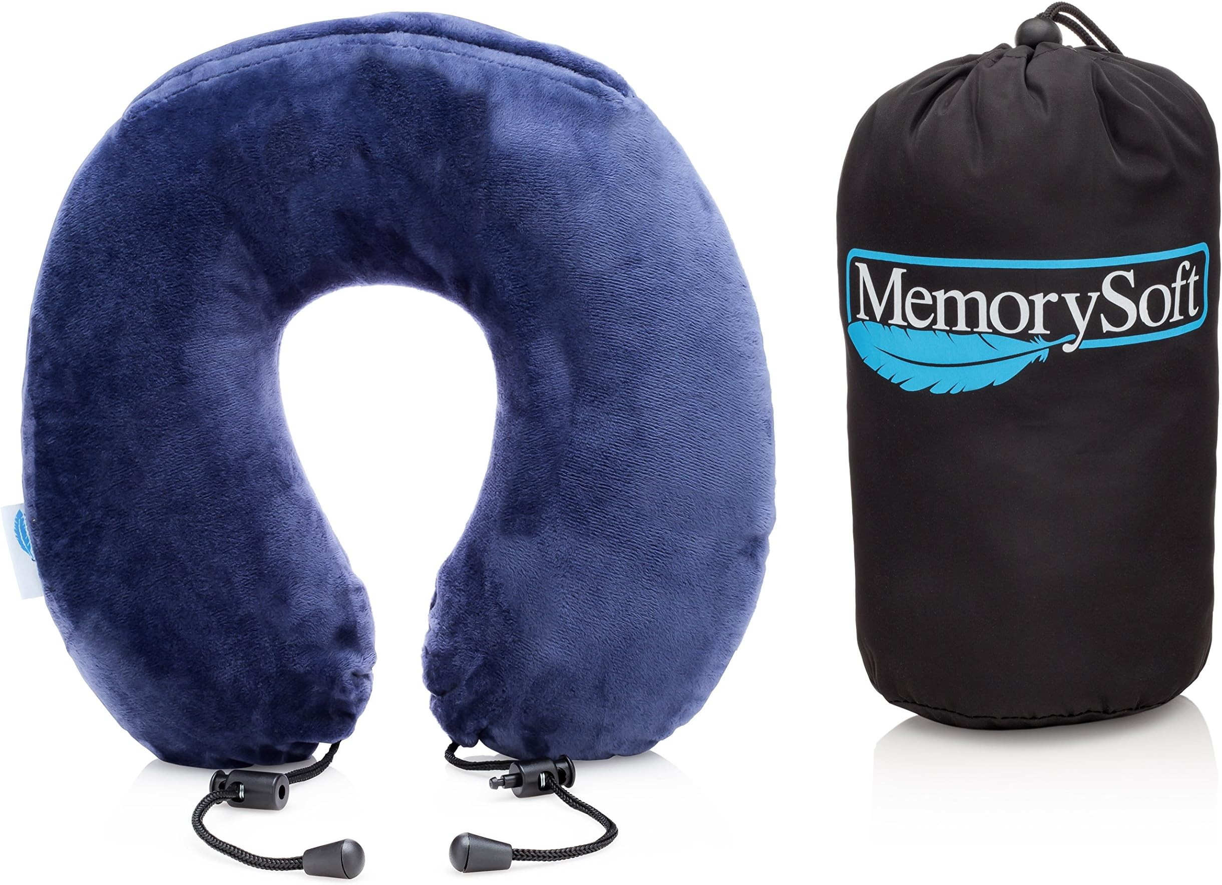Premium Memory Foam Travel Pillow Lite Version - Soft Memory Foam Neck Pillow Includes Handy Travel Bag