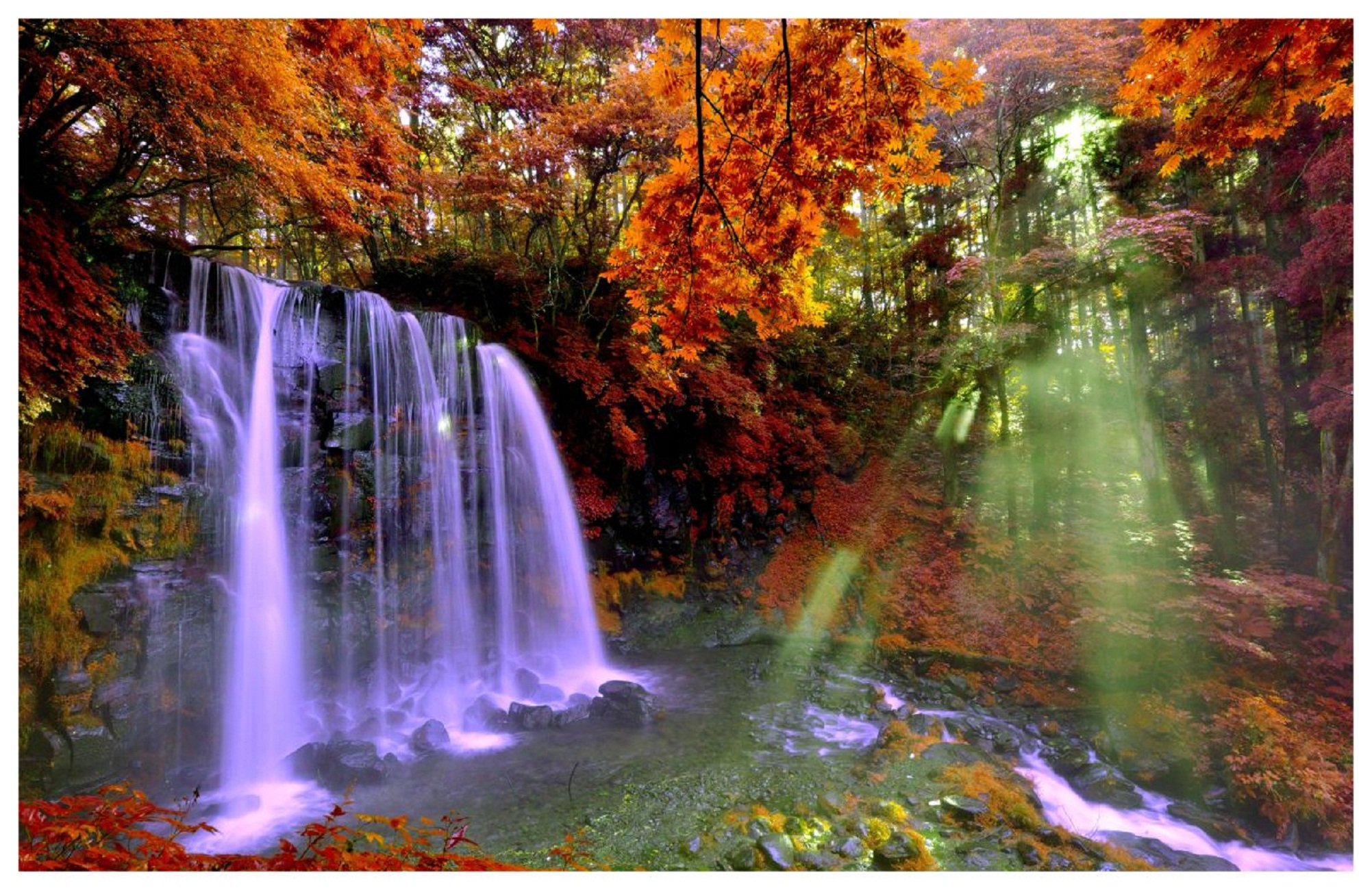 Sticker Studio Sunrays Nature Wall Poster & Wall Sticker (PVC Vinyl,Size -36 x 24 Inch)