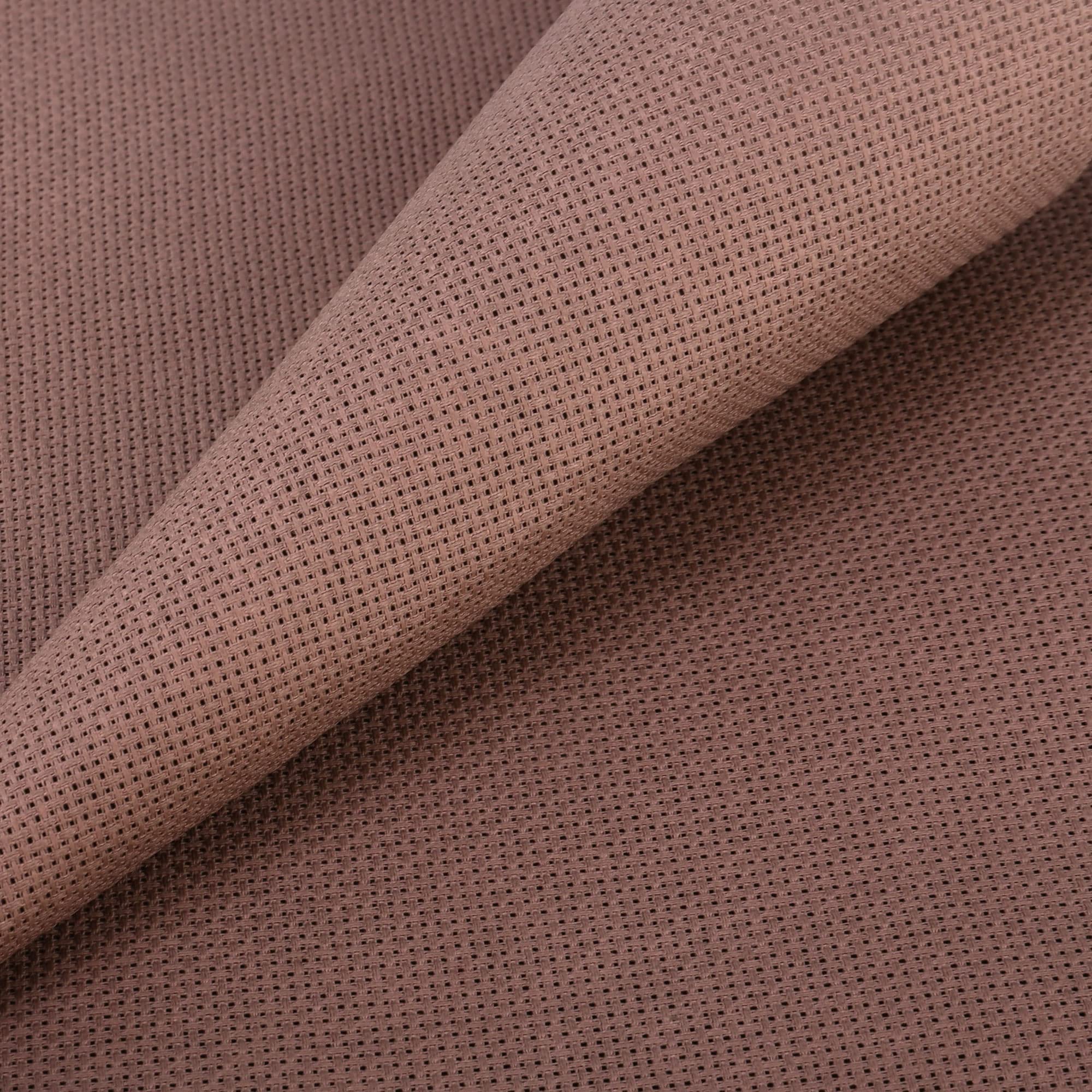 Aida Cloth 14 Count Cross Stitch Fabric,19×28inch (14CT, SaddleBrown)