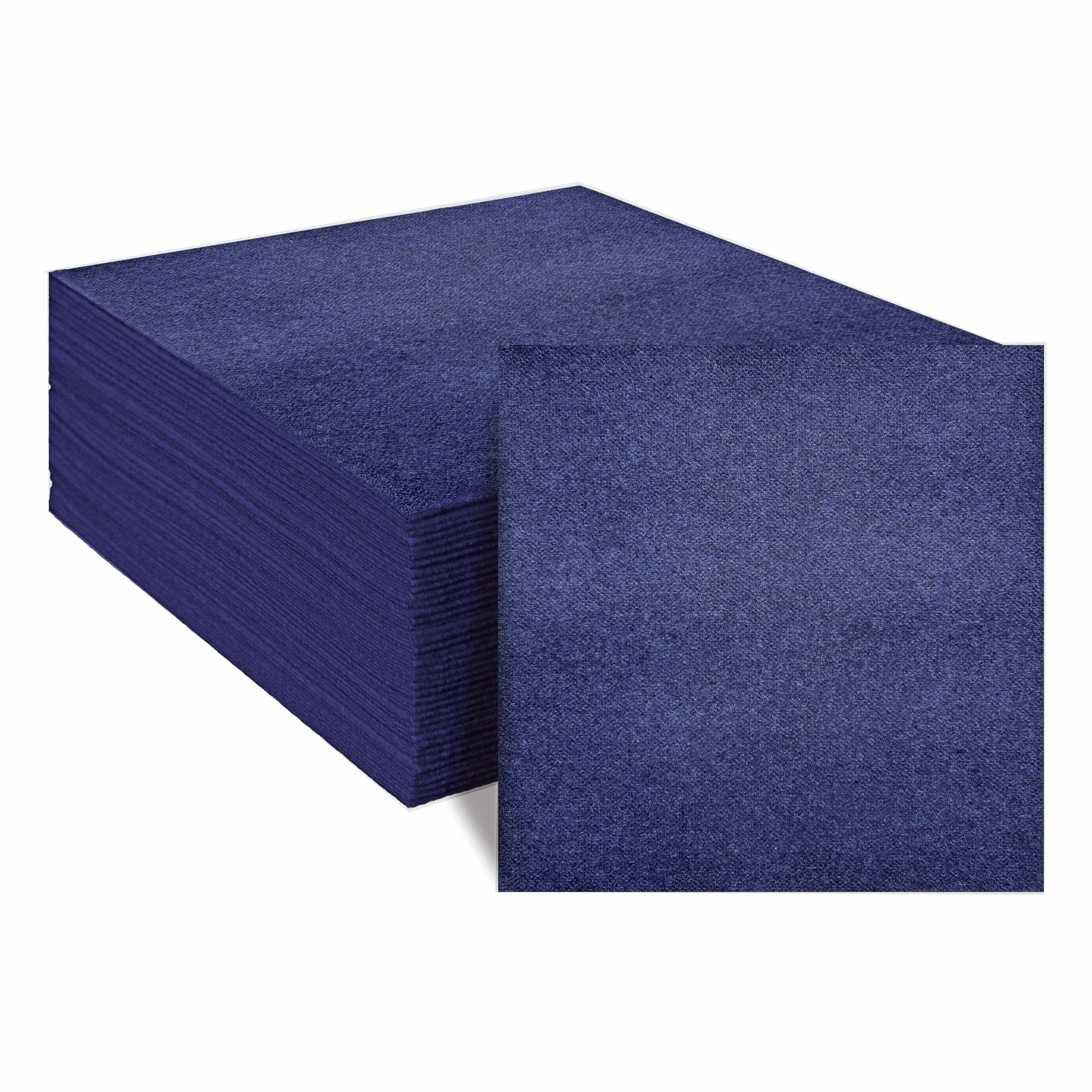 KMAKII Disposable Lunch Napkins NavyBlue Linen-Feel Paper Napkins Cloth Like Luncheon Napkins For Kitchen, Parties, Weddings, Dinners or Events 12 x