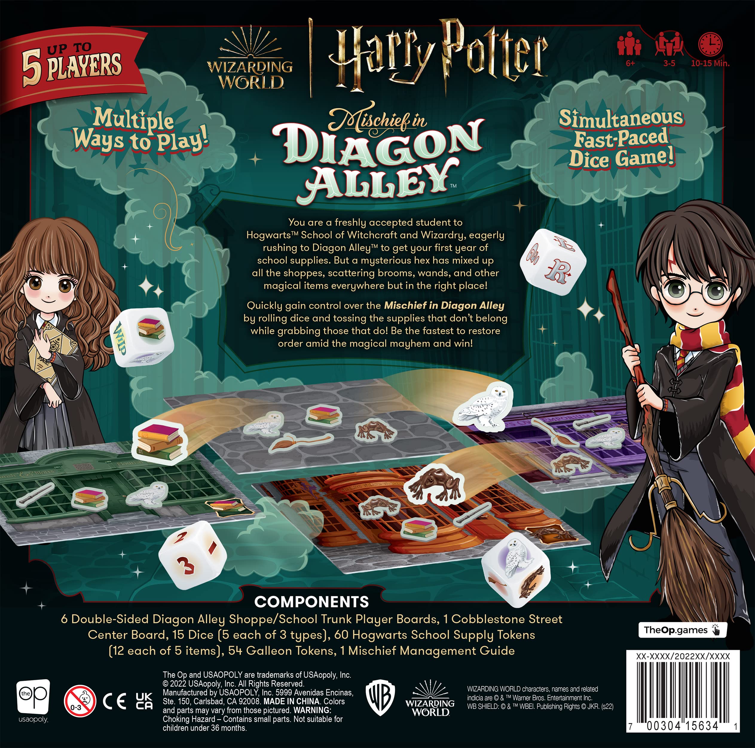 Harry Potter™ Mischief in Diagon Alley | Quick-Rolling Family Dice Game | Artwork Inspired by Harry Potter | Great Kids Game & Family Board Game | Officially-Licensed Harry Potter Game & Merchandise