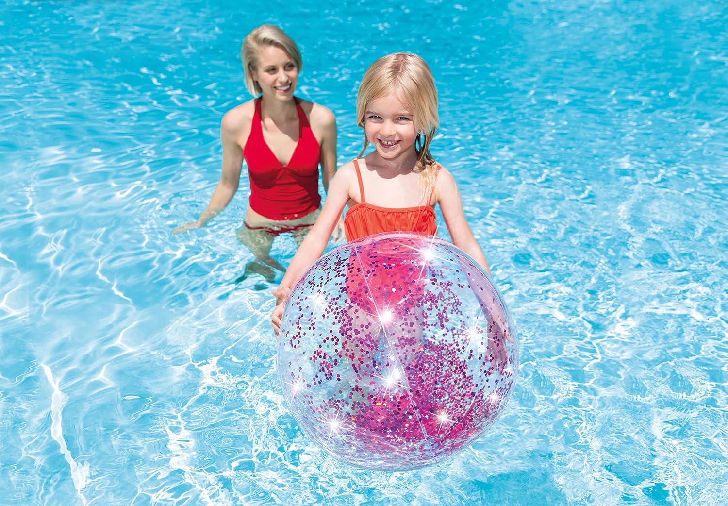 Intex 24-Inch Sparkly Glitter Filled Ball (Assorted Colors: Pink Glitter or Gold Glitter)