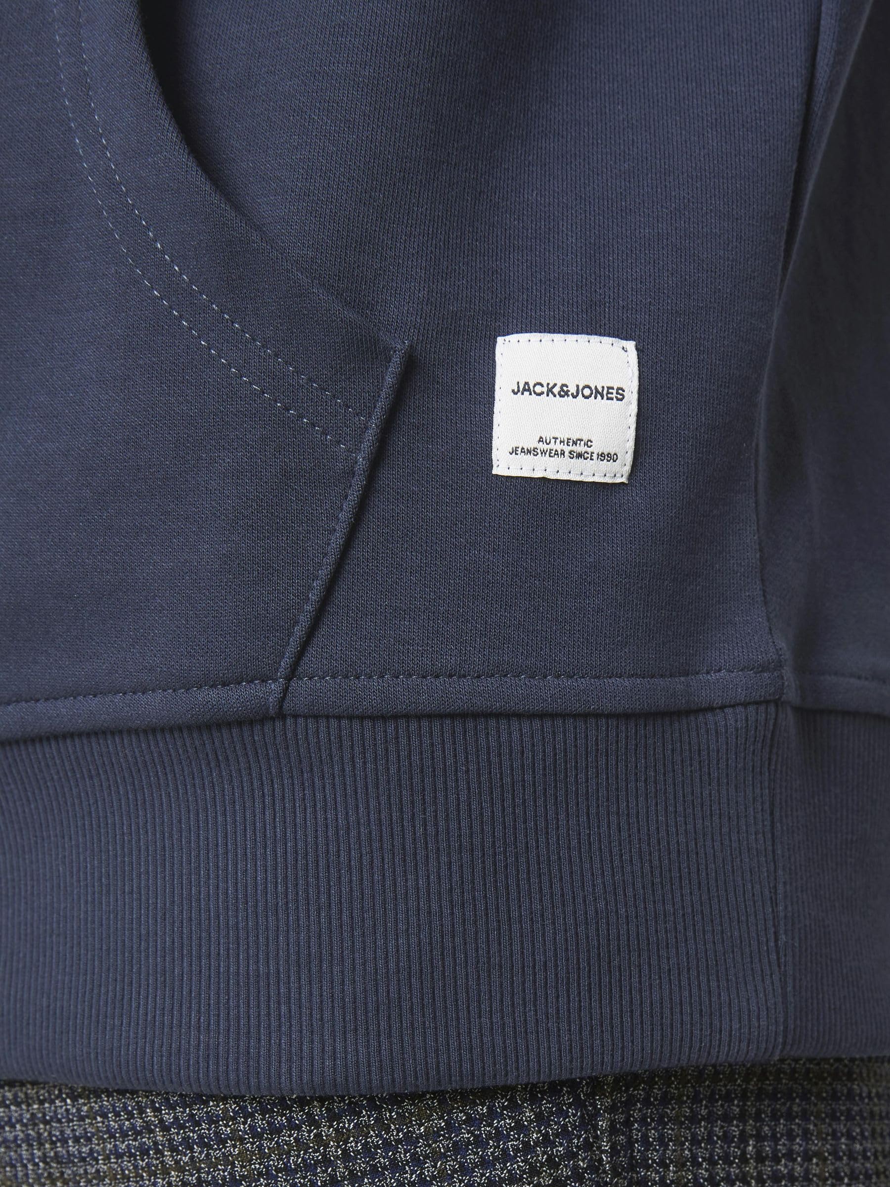 Jack & Jones Mężczyźni Jjebasic Sweat Hood Noos Bluza, Czarny, M