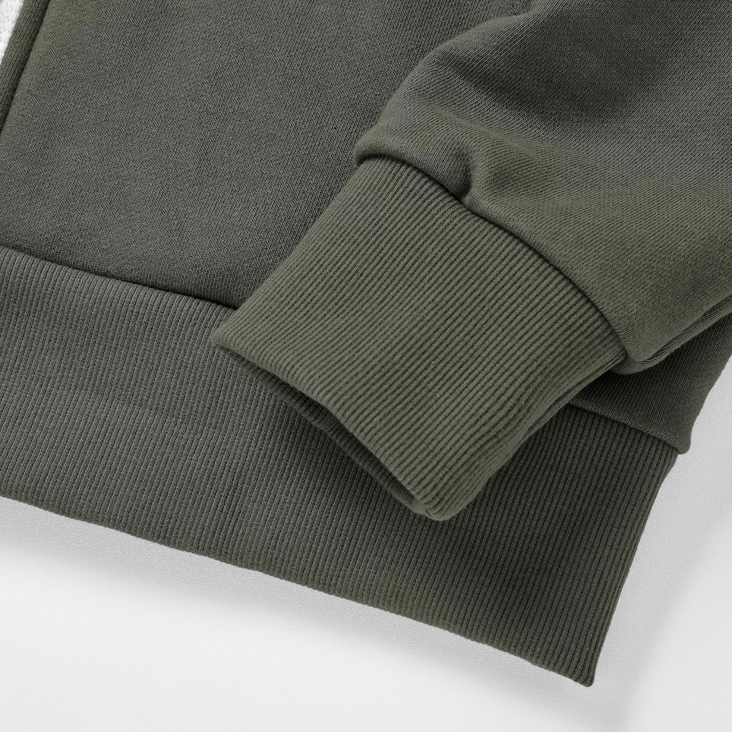 Ohoo Mens Slim Fit Waffle Knit Cotton 100% Zip Up Hoodies Lightweight Casual Long Sleeve with Kanga Pocket - Image 4