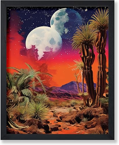 Miniatura 34 de Poster Master Póster del desierto – Impresión de flores retro – Arte creativo surrealista – Estilo moderno – Ilustración de cactus – Obra de arte