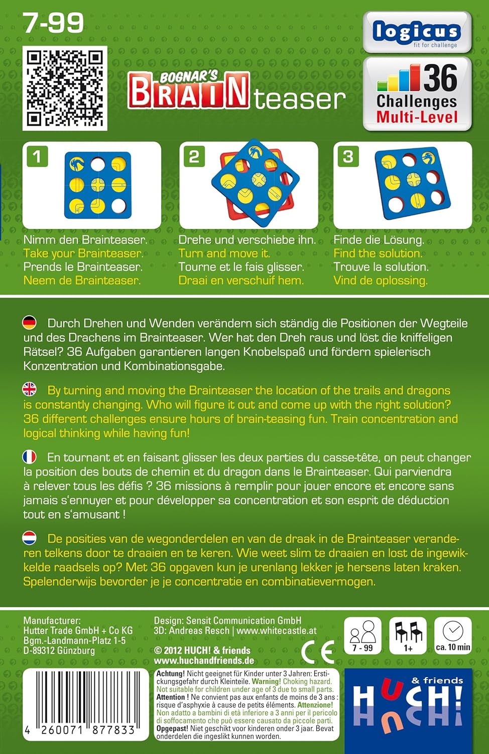 Huch & Friends 877833"Bognar's Brainteaser Dragon Treasure Sorting/Card Game