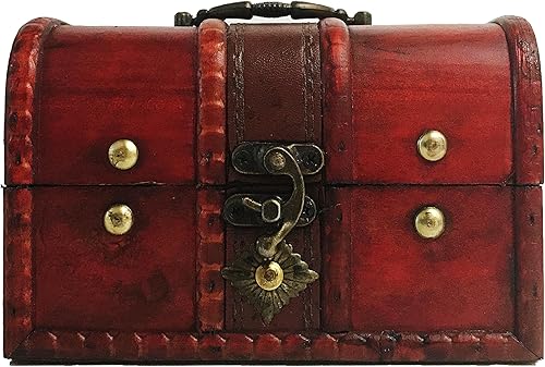 Miniatura 3 de Allgala HD90203 - Caja de recuerdo del tesoro de madera antigua de 2 piezas