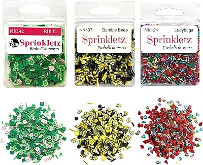Sprinkletz Bugs Bundle Tiny Polymer Clay Pieces for Crafts, Scrapbooks 1800 Pieces