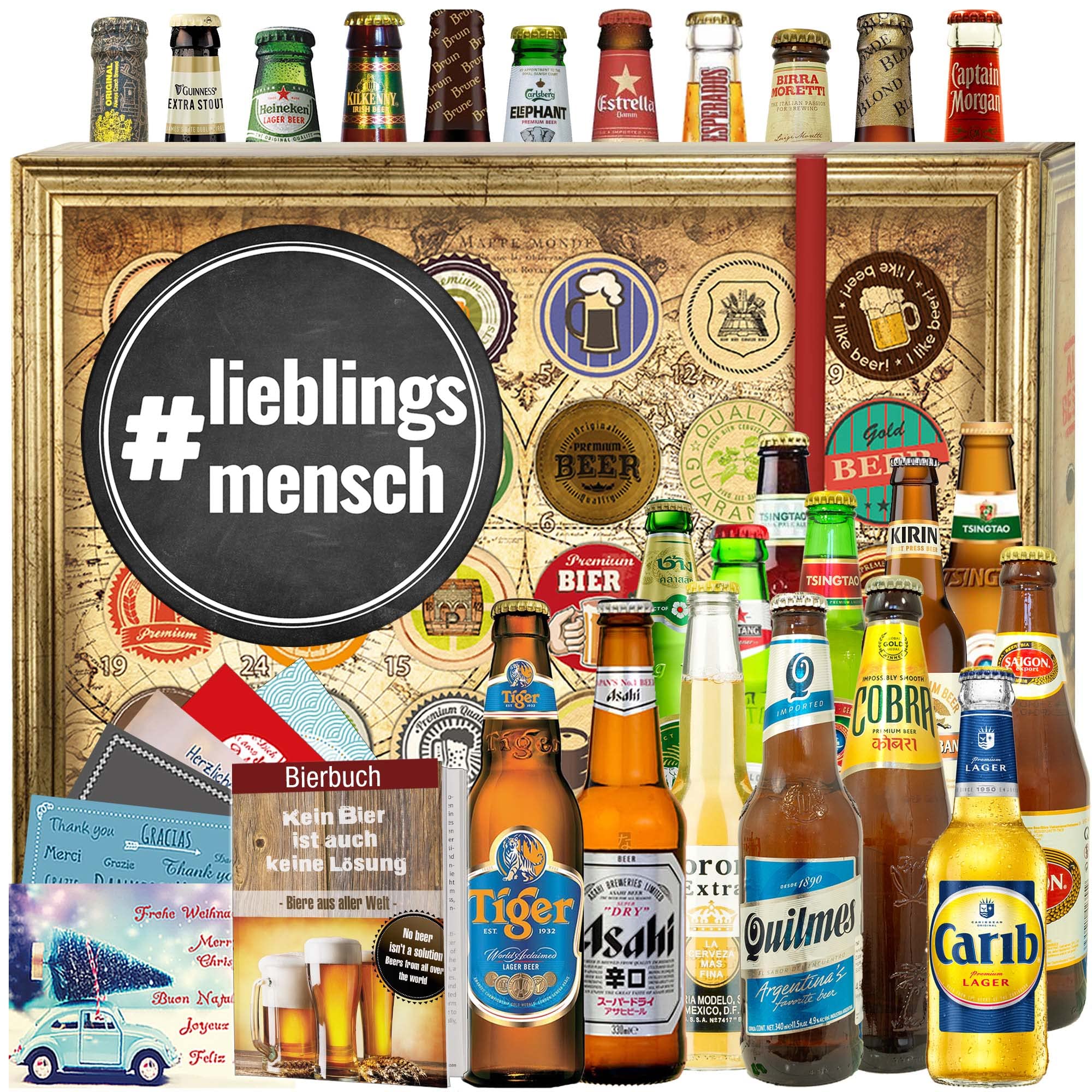 lieblingsmensch / 24x Weltbiere/Geschenkset Liebling - Bier Kalender Weihnachten 2024 2025