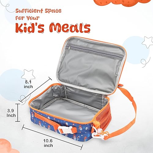 Miniatura 3 de YOLAY Bolsa de almuerzo Bento para niños con paredes aisladas que mantiene tu almuerzo, frutas, aperitivos y comidas calientes y frescos, sostiene