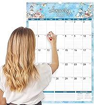Wall Calendar 2026-2027 - 2026 Large Wall Calendar, Jan. 2026 - Dec. 2026, 15.4'' x 23'', Big Calendars 2026-2027, 24-Month Paper Hanging Planner Wall with Julian Date for Office Home Planning & Organizing - 12 Different Themes