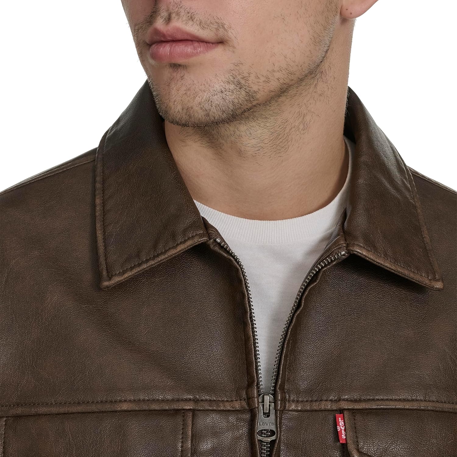 Levi's Men's Faux Leather Modern Trucker Jacket - Image 4