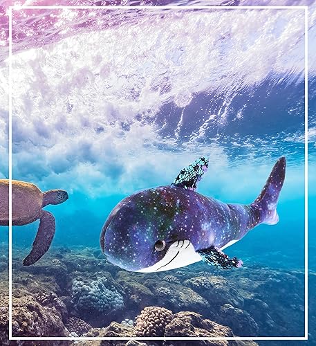 Miniatura 7 de DolliBu Shark Space - Peluche de lentejuelas abatibles de 12 pulgadas, con lentejuelas reversibles, abrazable, colorido juguete de peluche con