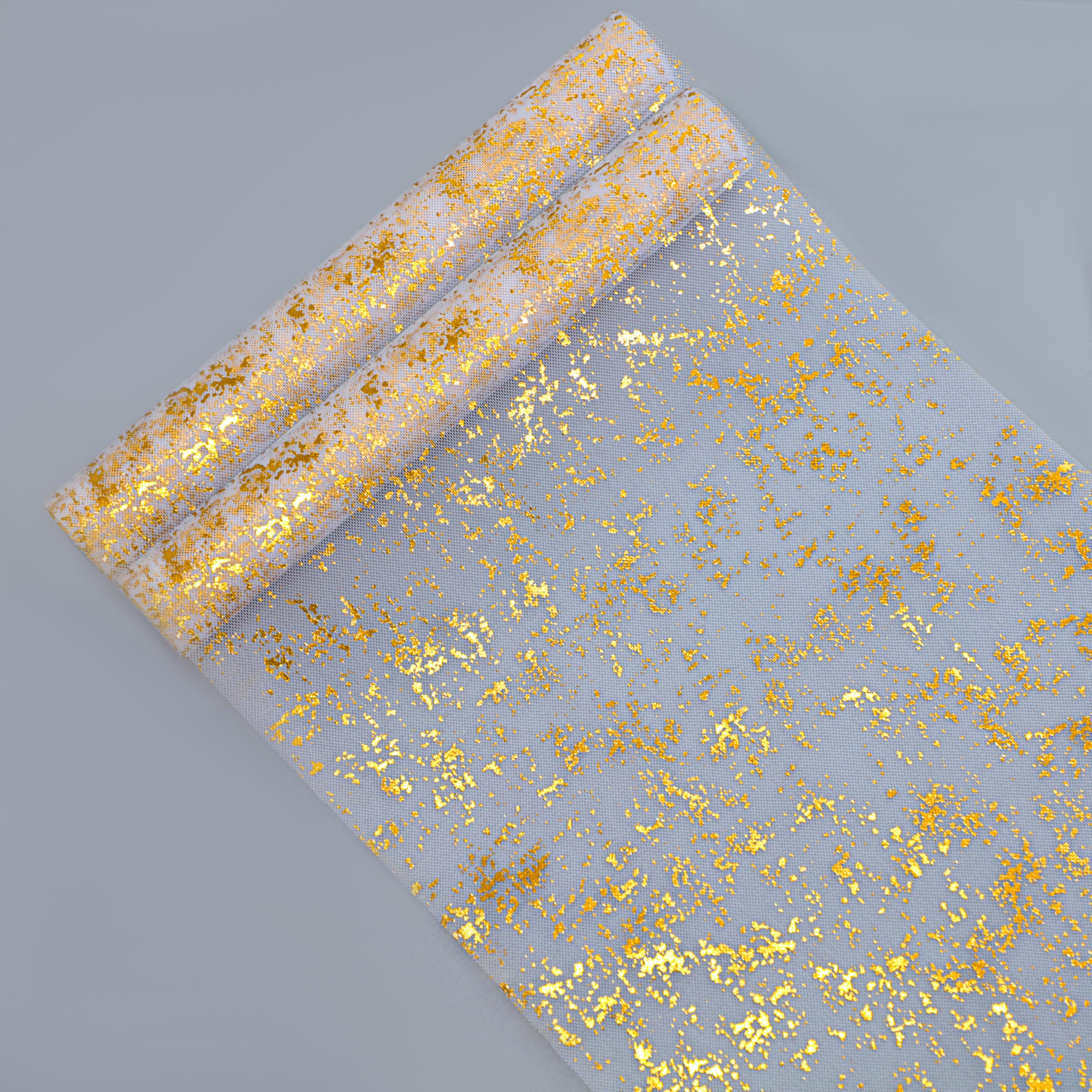 Snowkingdom 2 Pcs Gold Table Runner Roll, Sheer Gauze Chiffon Tulle Fabric Sequin Glitter Metallic Foil, Gold Golden Table Decorations for Home Wedding Birthday Party Anniversary Christmas