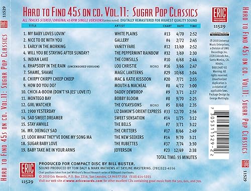 Miniatura 2 de Hard-To-Find 45s Vol 11 Sugar Pop Classics