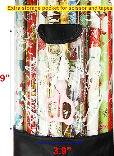 Miniatura 4 de Freegrace Organizador de papel de regalo  Bolsa de almacenamiento grande de 9 x 40.9 pulgadas  Organización de bolsas de regalo debajo de la cama