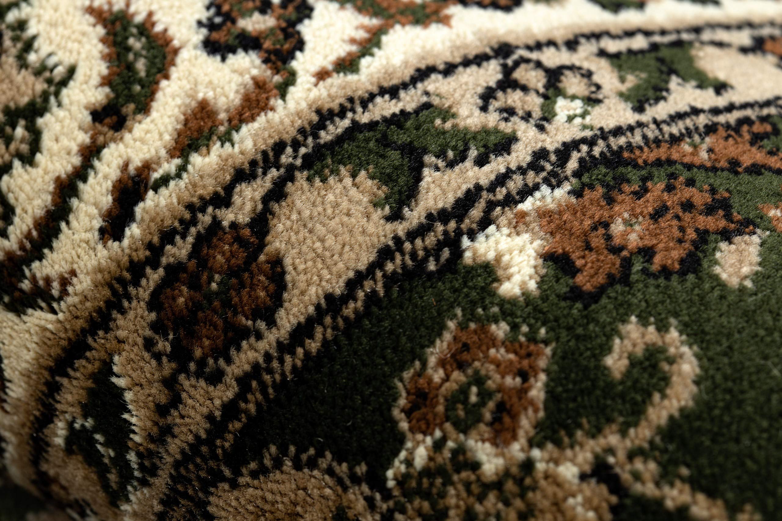 rugsx ROYAL ADR Klassischer Teppich - Wohnzimmerteppich, weicher Teppich für Wohnzimmer, Schlafzimmer und Flur, dunkelgrün 200x290 cm