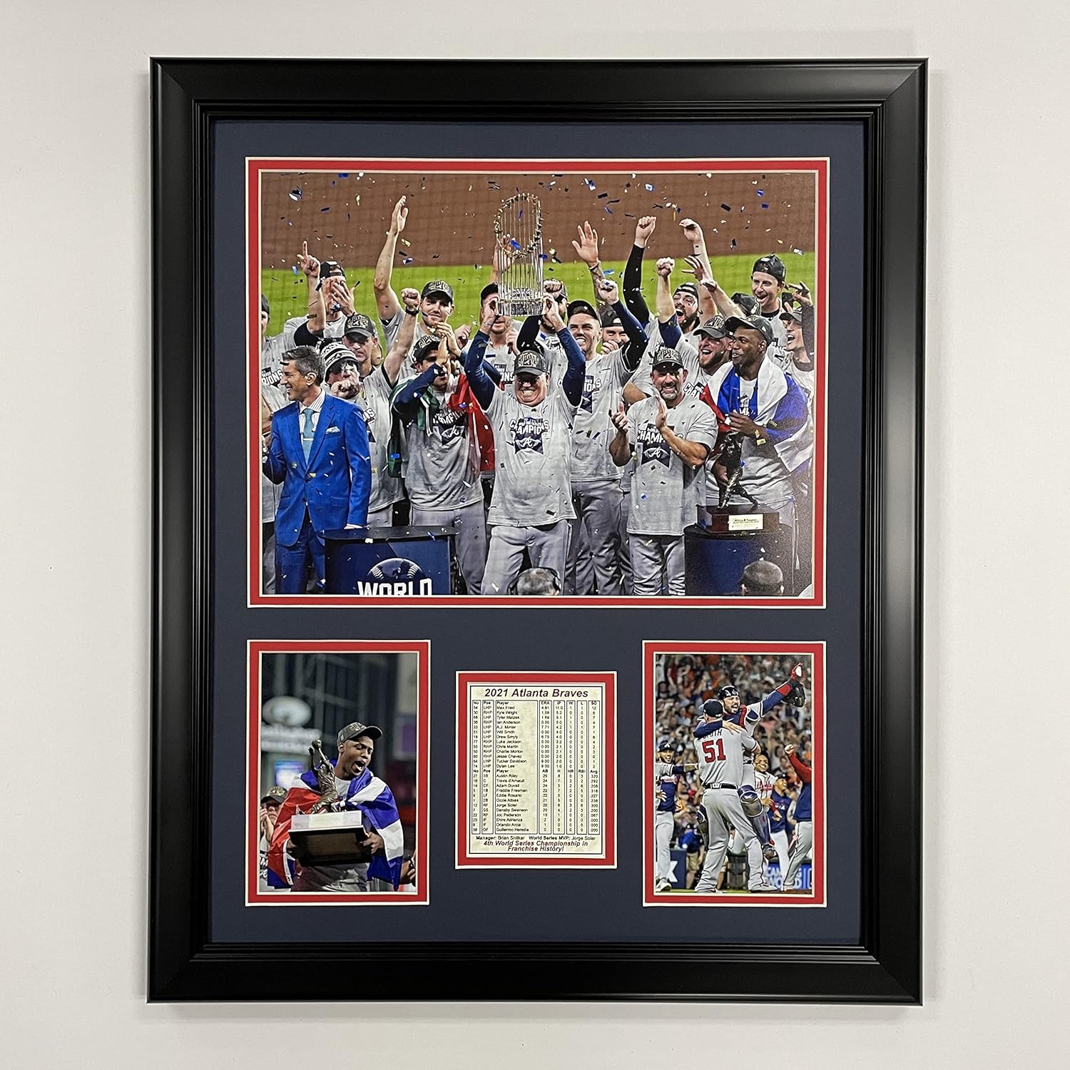 Legends Never Die, Inc. Atlanta Braves | 2021 Champions | 18"x22" Framed Photo Collage (Podium)