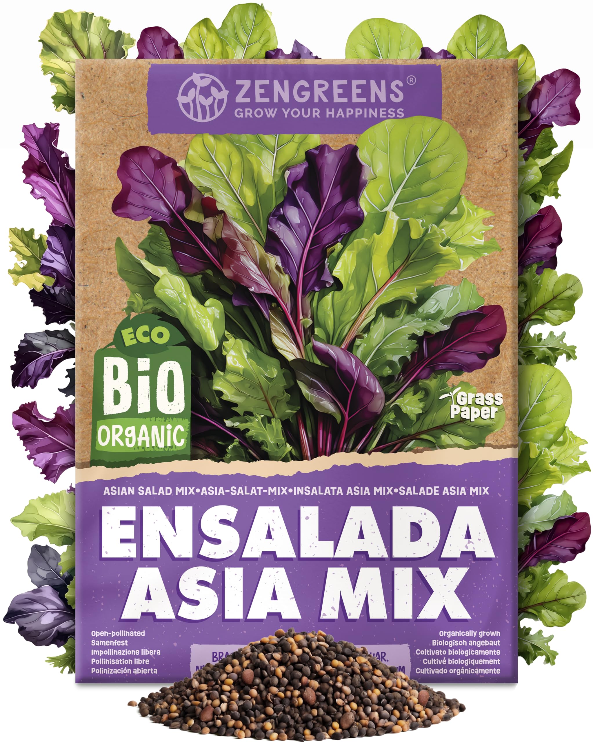 ZenGreens® - Semillas de ensalada asia mix bio