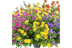 Artificial Flowers in Bulk | 20 Bundles of UV-Resistant Faux Florals