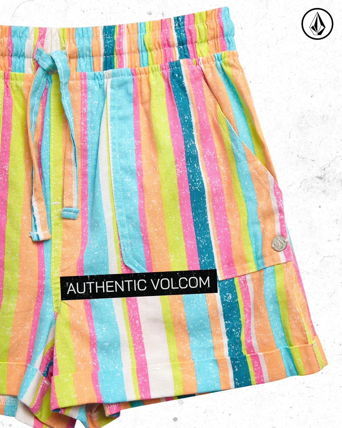 Volcom Girls Shorts - 2 in 1 Design Pull On Girls Summer Shorts with Biker Short Liner for Everyday Spring Casual Wear
