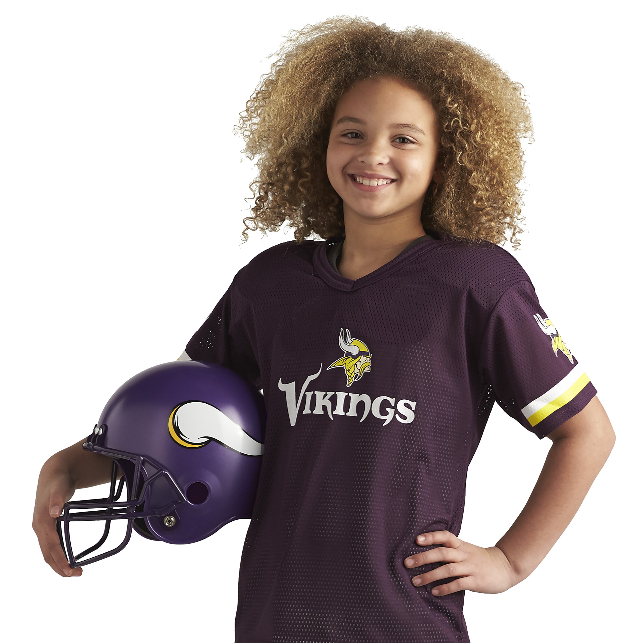Franklin Sports Minnesota Vikings Kids Football Uniform Set - NFL Youth Football Costume for Boys & Girls - Set Includes Helmet, Jersey & Pants - Medium