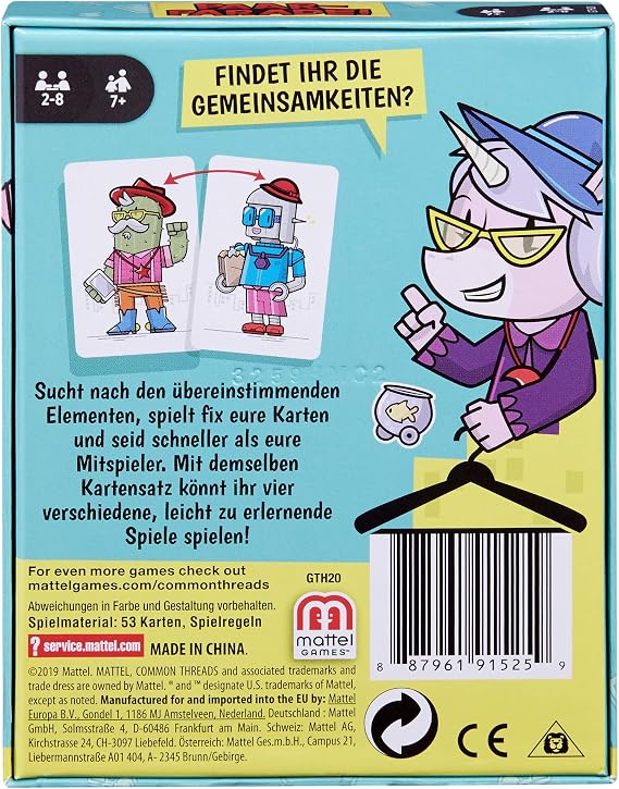 Mattel Games GTH20 - Paar-Parade Kartenspiel Gesellschaftsspiel Familienspiel ab 7 Jahren