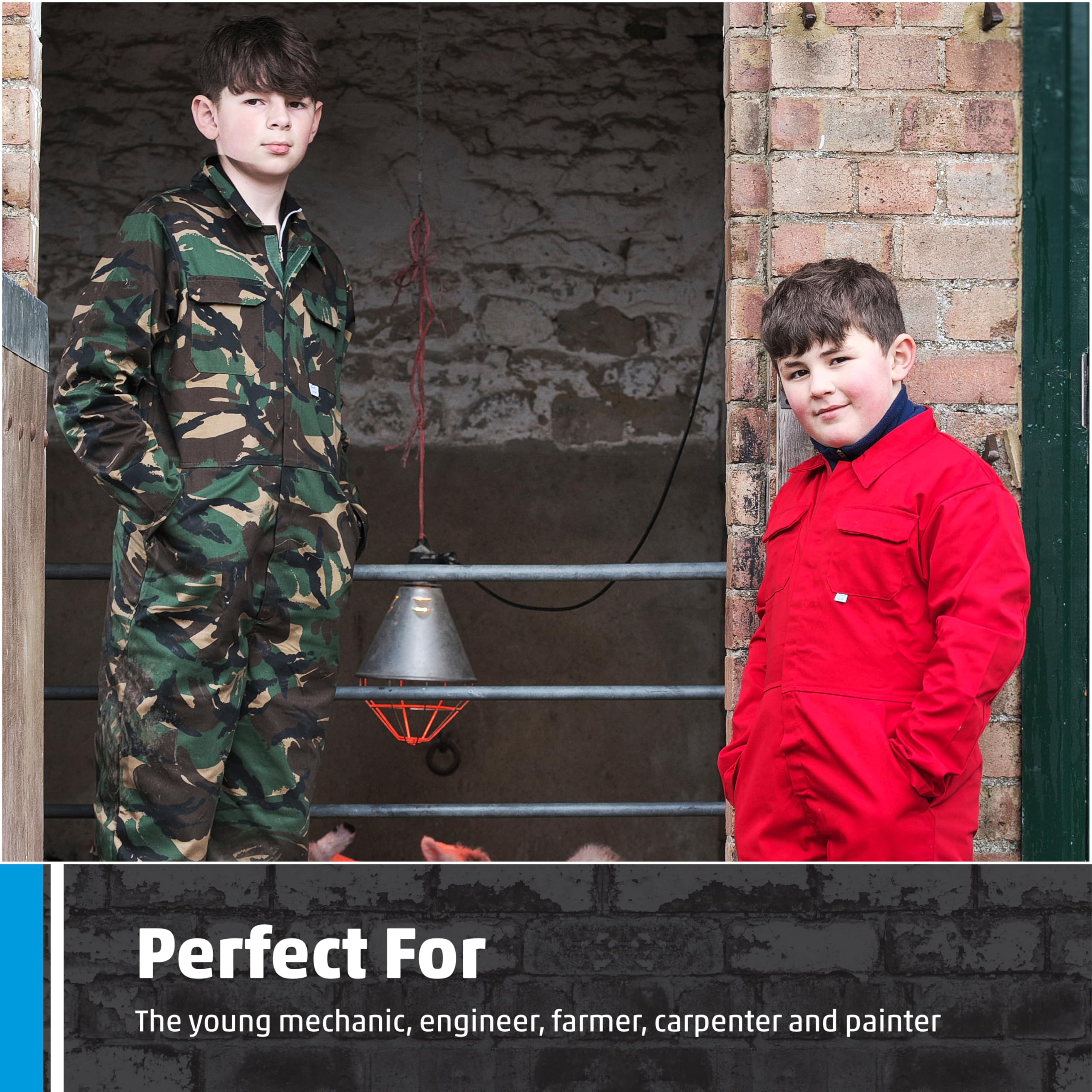 Fort - Tearaway Junior Coverall - Junior Kids Overall - Features Velcro Fastening -Secure Pockets - Durable - Kids Boiler Suit - Handy Overalls for Children