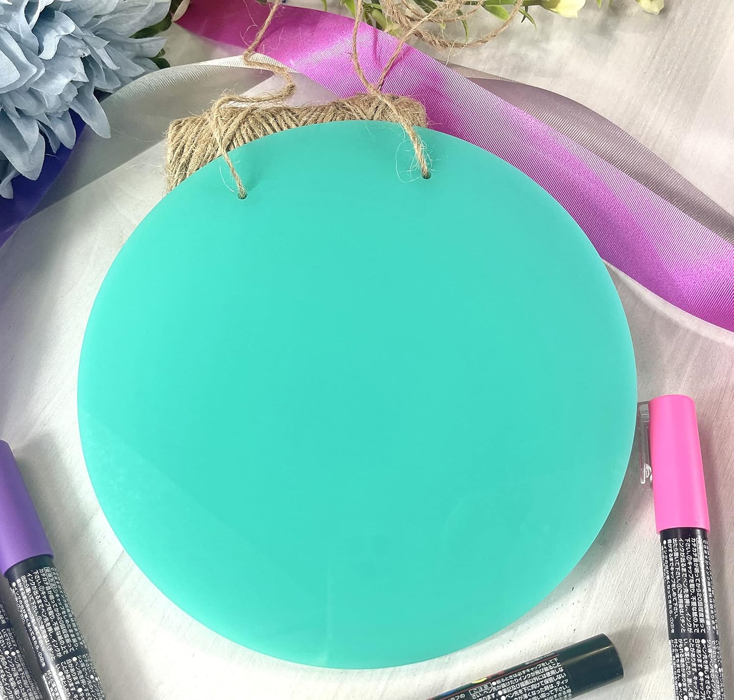 ONE (Rose Gold Mirror) Laser Cut Acrylic (11 inch Diameter with Two Holes) Round Disc for Hanging: Smooth Edge Plexiglass Circle 1/8"(3mm) Thick for Parties/Weddings/Celebrations/Birthdays