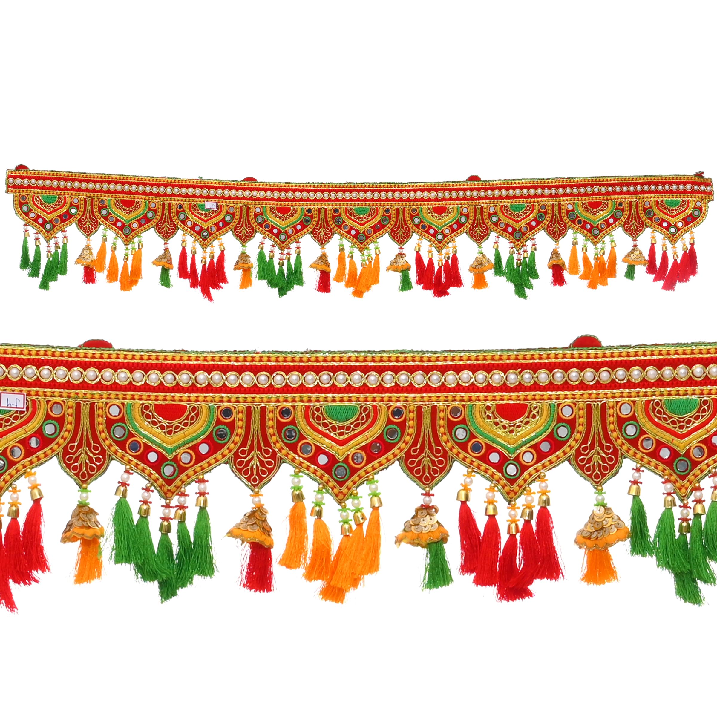 Toran Bandanwaar Decoration Traditional Decorative Hanging for Wall Door Home Temple Festival Wedding Function Party Décor and Gifting (Design-1)