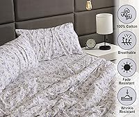 Vista 206 de RUVANTI Flannel Sheets Twin Size - 100% Cotton Double Brushed Twin Sheets Set, Deep Pockets 16 Inches, All Seasons Breathable & Extra Soft Bed Bali