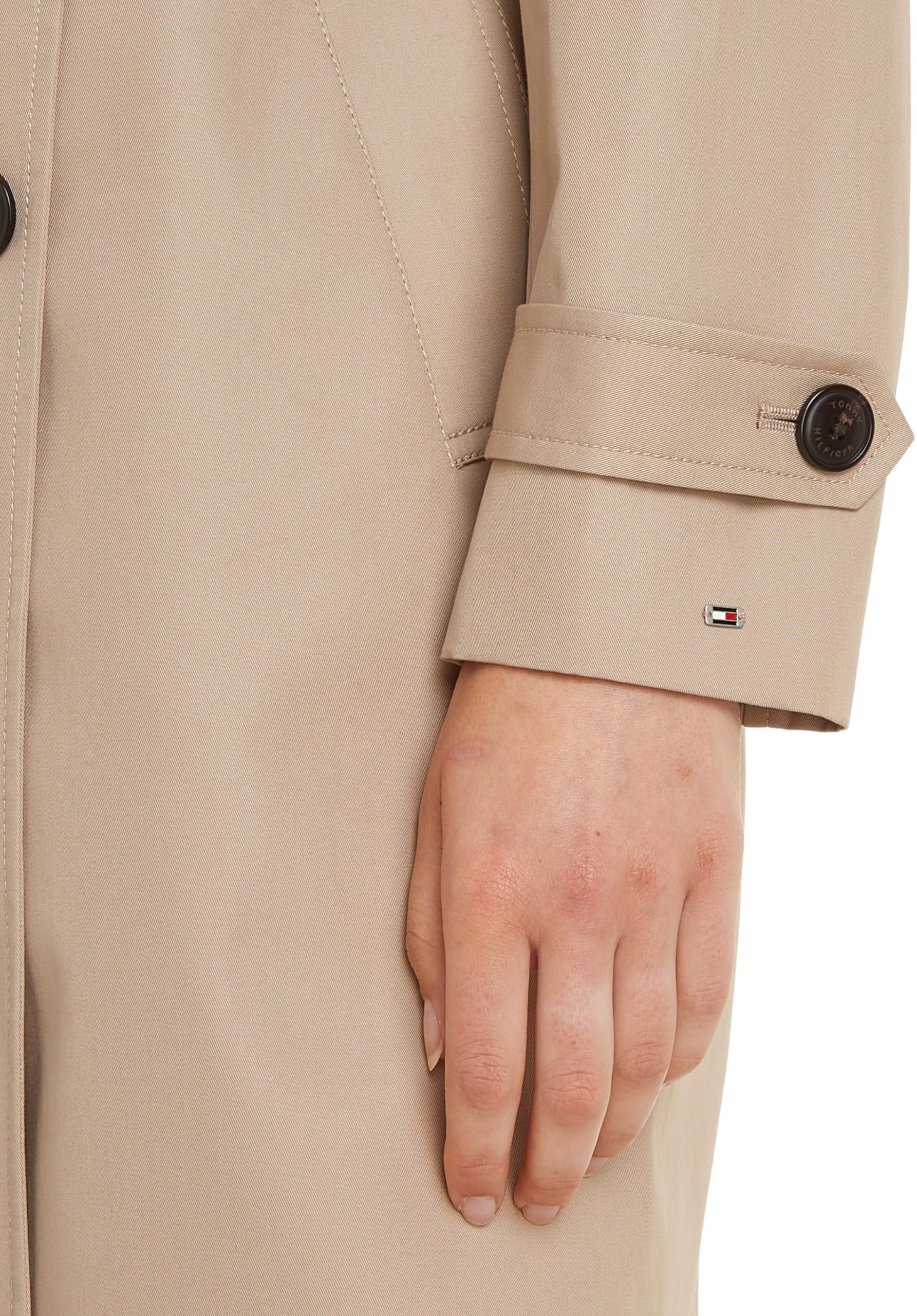 Tommy Hilfiger Gabardina Mujer Cotton Slim Fit corta