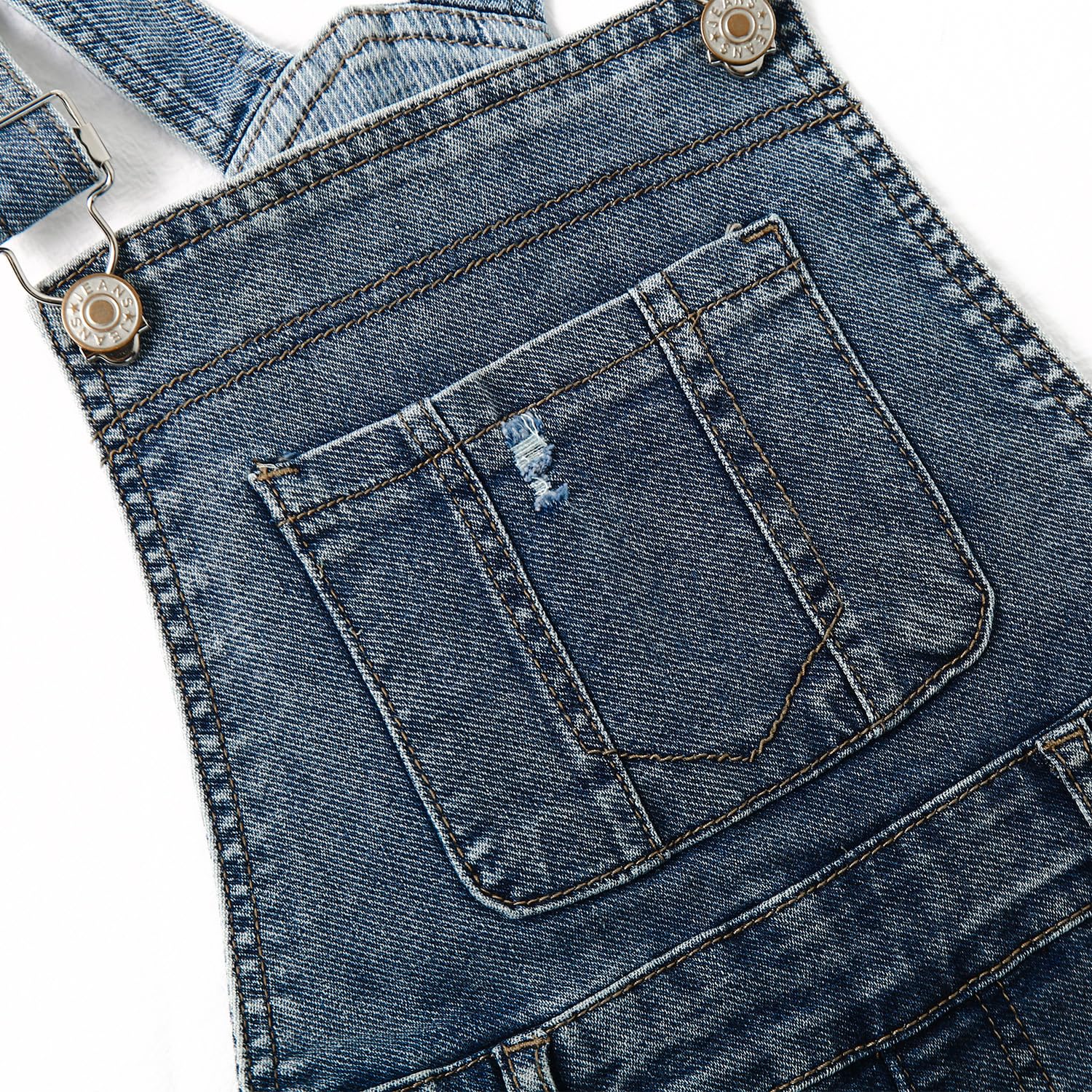 KIDSCOOL SPACE Falda para niñas pequeñas, Vestido de Verano para niñas de Mezclilla Suave y elástico Rasgado