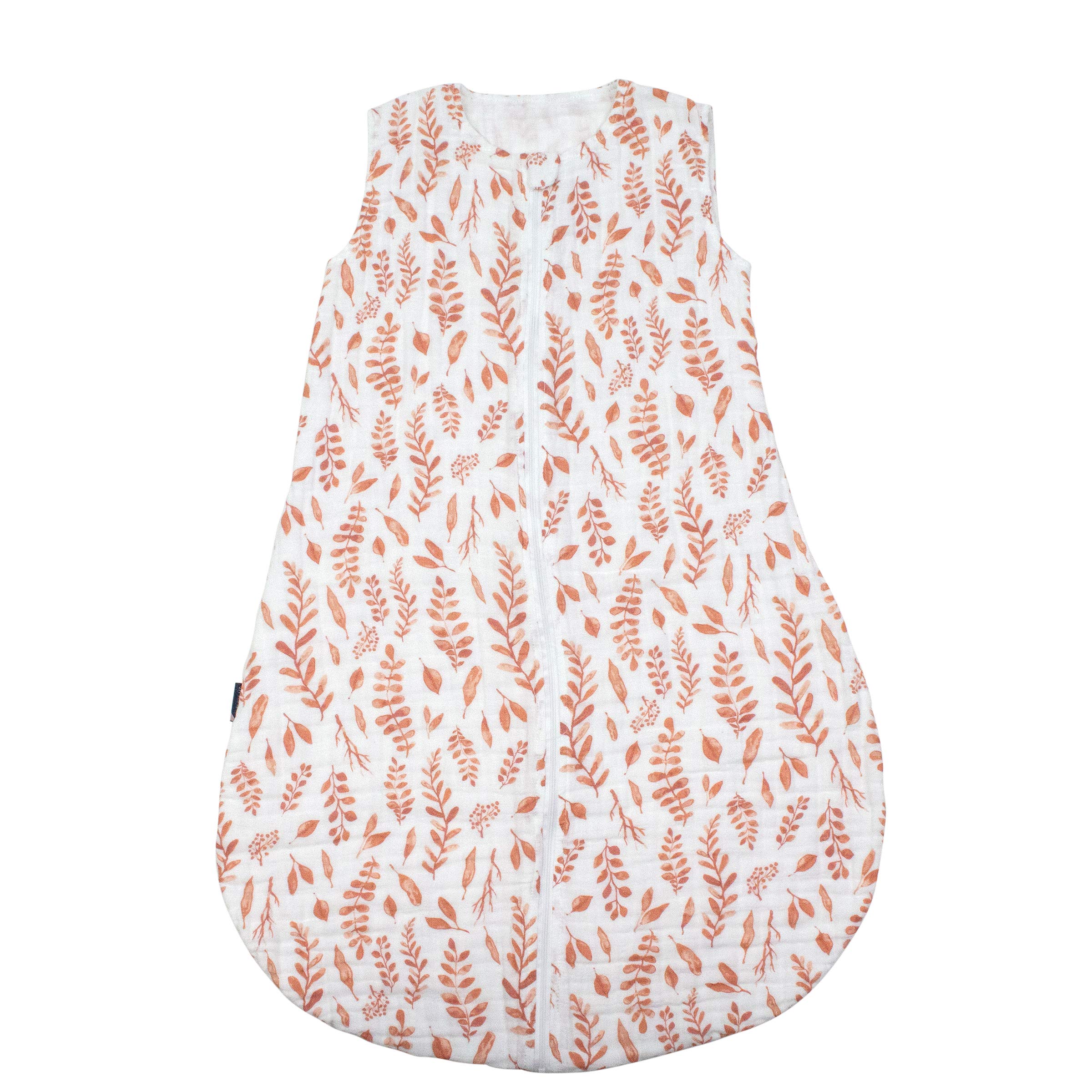 Bebe au Lait Pink Leaves Muslin Sleeper
