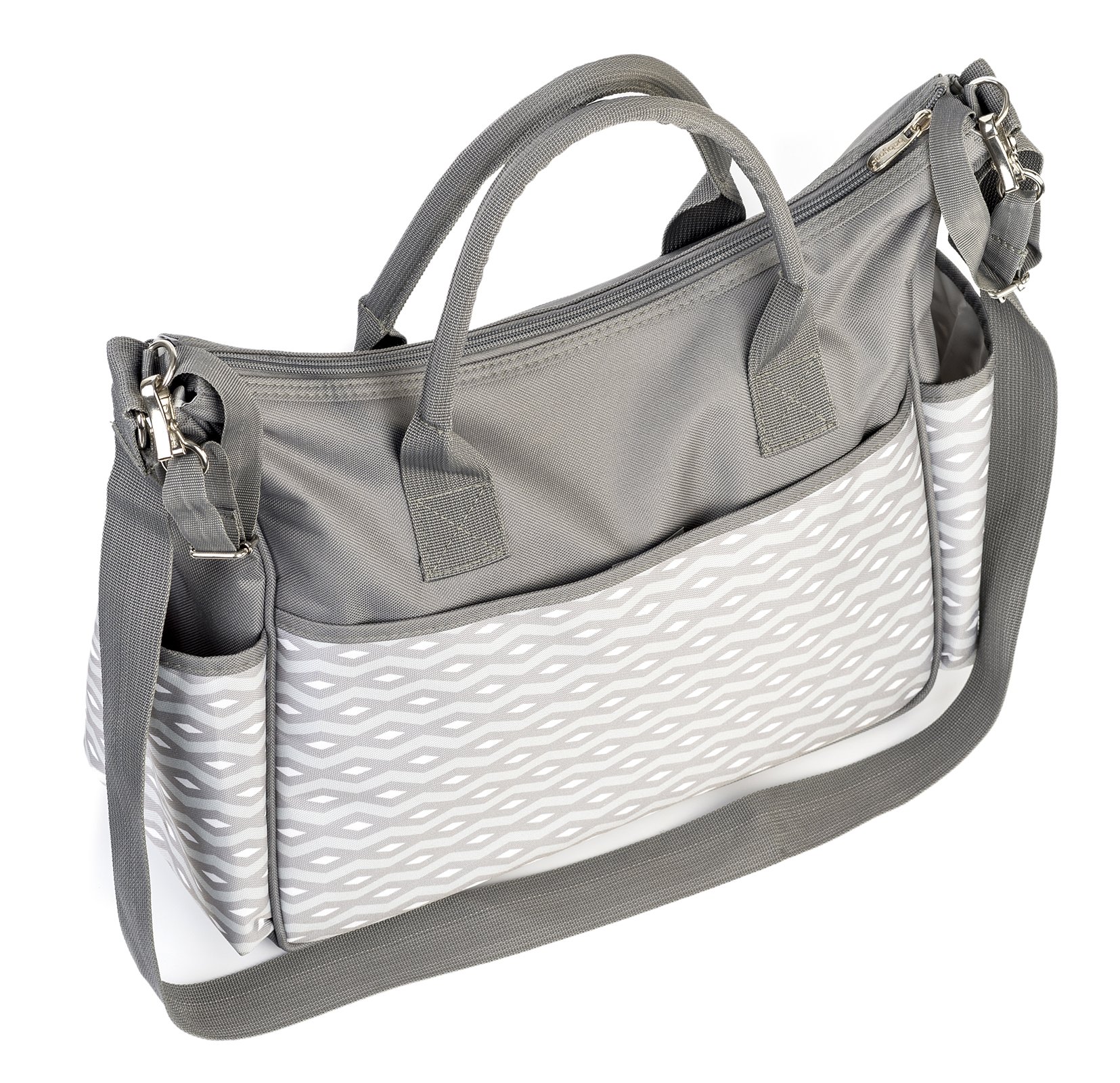 BabyOno City - Borsa multiuso per fasciatoio con tappetino, colore: Grigio