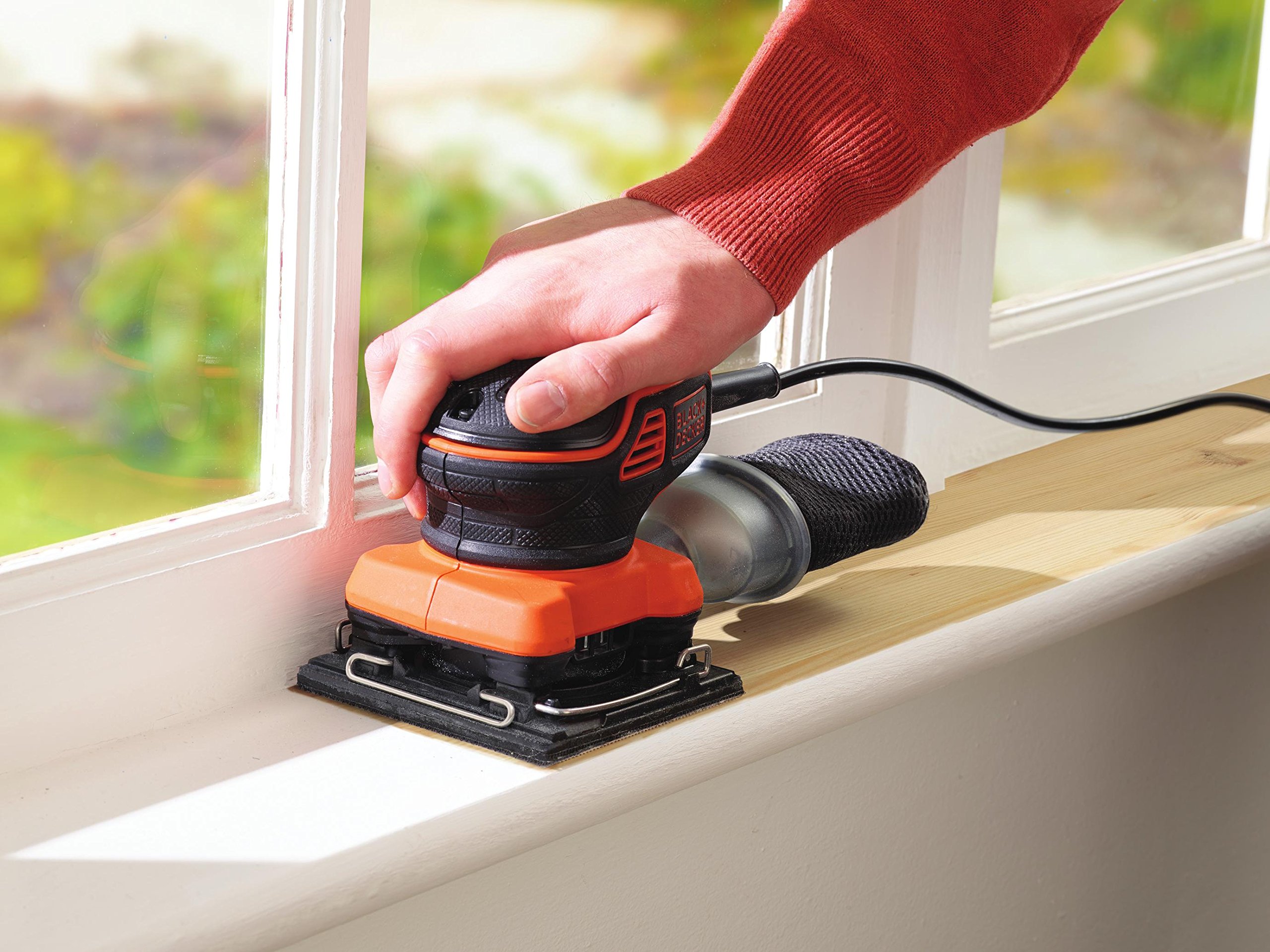 BLACK+DECKER KA450 KA450 Lijadora Orbital 220W 1 4 Hoja con accionador a presión 220W Naranja