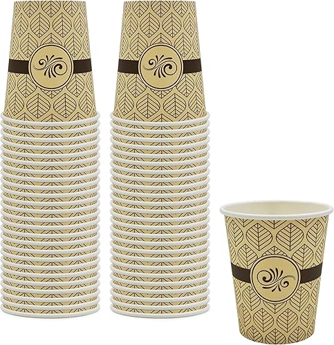 PAMI Vasos de papel para café caliente de 8 onzas, [Paquete de 50], desechables, para llevar para bebidas calientes, vasos de papel de un solo uso