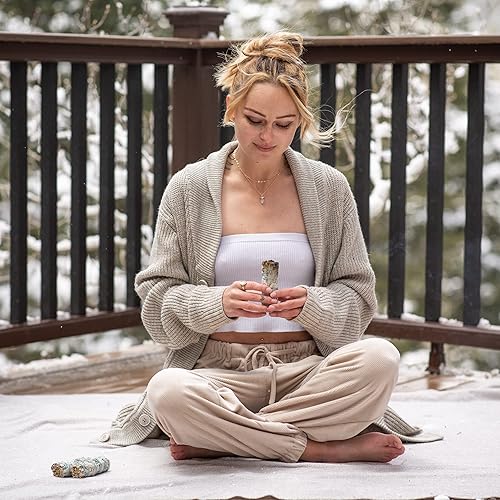 Miniatura 3 de Origins - Kit de manchas 2 varillas de salvia blanca + cuenco de concha de abulón Incienso curativo de origen sostenible para limpieza del hogar,