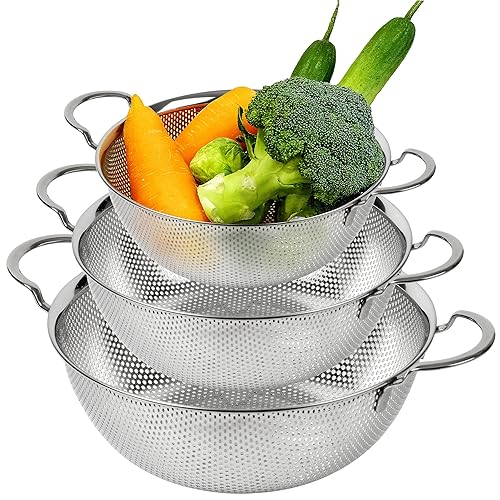 Premium 18/8 304 Stainless Steel Set of 3 – Micro-Perforated