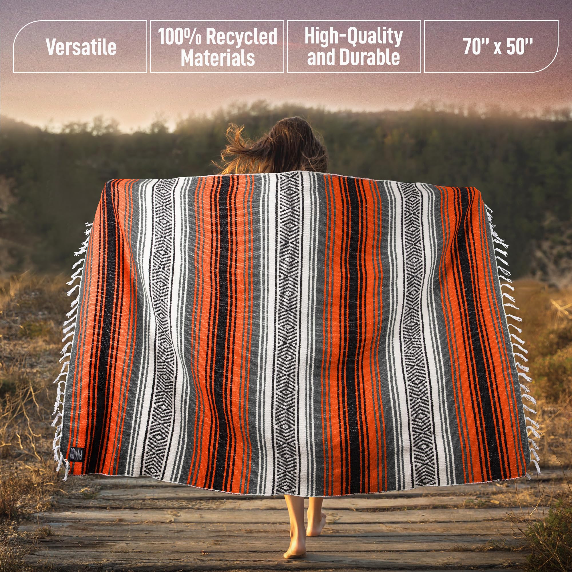 Amazon.com: Hydration Nation Authentic Extra Large Mexican Blanket