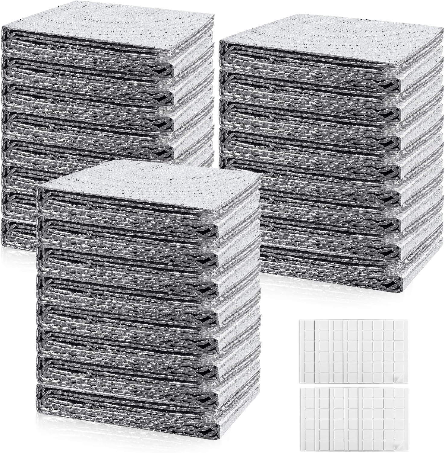 Reflective Bubble Insulation Sheet 6MM Thick Double Bubble Aluminum Foil Shield Garage Door Insulation Panels Kit Radiant Barrier for Windows RV Roof Attic Wall (20.5IN X 54IN, 8 PCS)