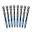 Golf Pride MCC Plus4 Golf Club Grip - All-Weather Hybrid Grip with Larger Lower Hand - Brushed Cotton Cord & Pebbled Texture - Standard - Blue - 8 Pack