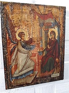 Annunciation of the Virgin Mary Theotokos-Orthodox Greek Byzantine Handmade Icon