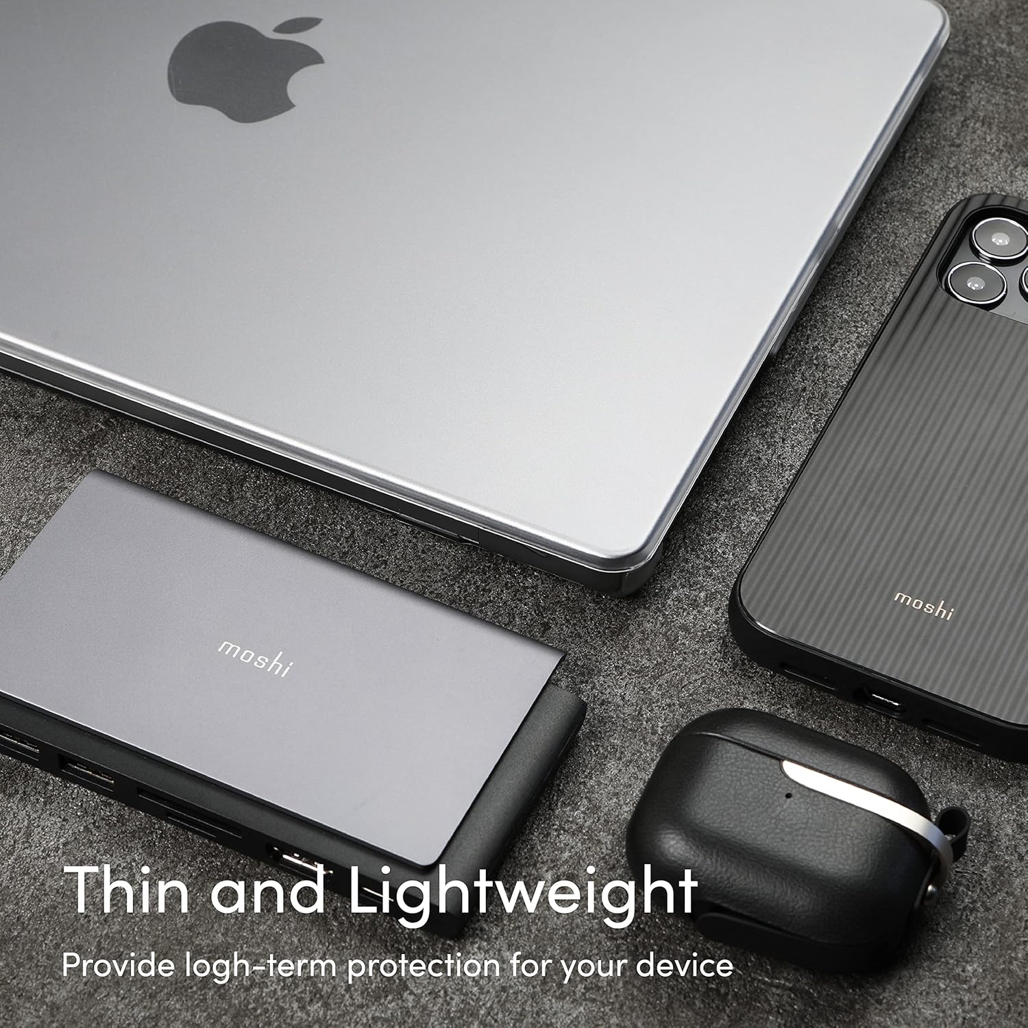 Moshi iGlaze Hardshell Case Compatible with MacBook Pro 14 inch Case 2021 2022 Release A2442 M1 Pro/Max, Hard Case Cover for MacBook Pro 14 inch with Liquid Retina XDR Display Touch ID - Matte Clear