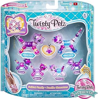 Twisty Petz, Series 3, Uni-Cat Family Pack Collectible Bracelet Set for Kids Aged 4 and Up