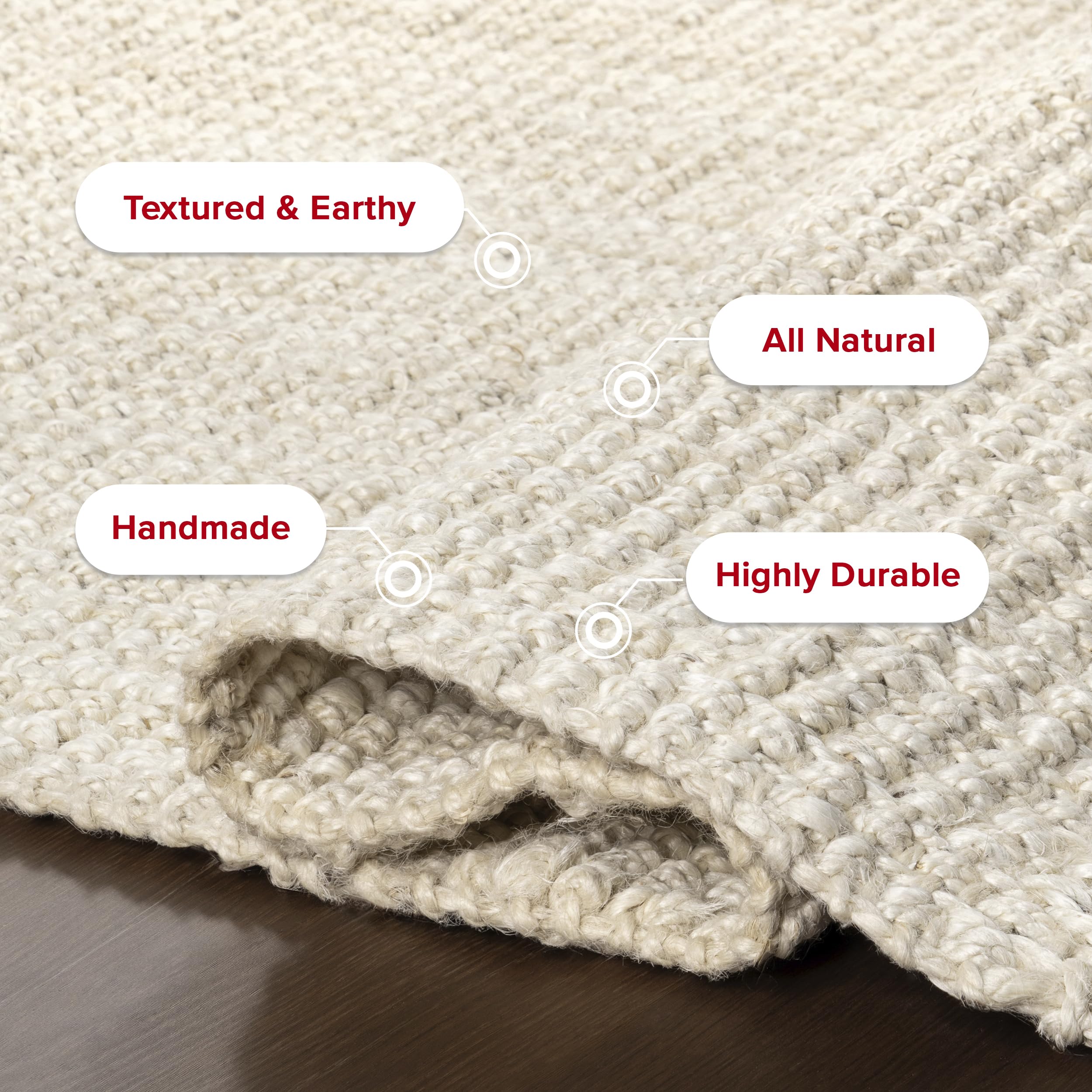 Amazon.com: Nuloom Daniela Off-White, 6' x 9', Handmade, Jute