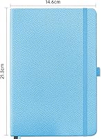 Vista 17 de Mlife A5 Lined Journal Notebook,Notebooks 200 Pages with Premium 100gsm Inkproof Paper Thick,PU Hard Cover journals,Inside Pocket,Elastic Blue