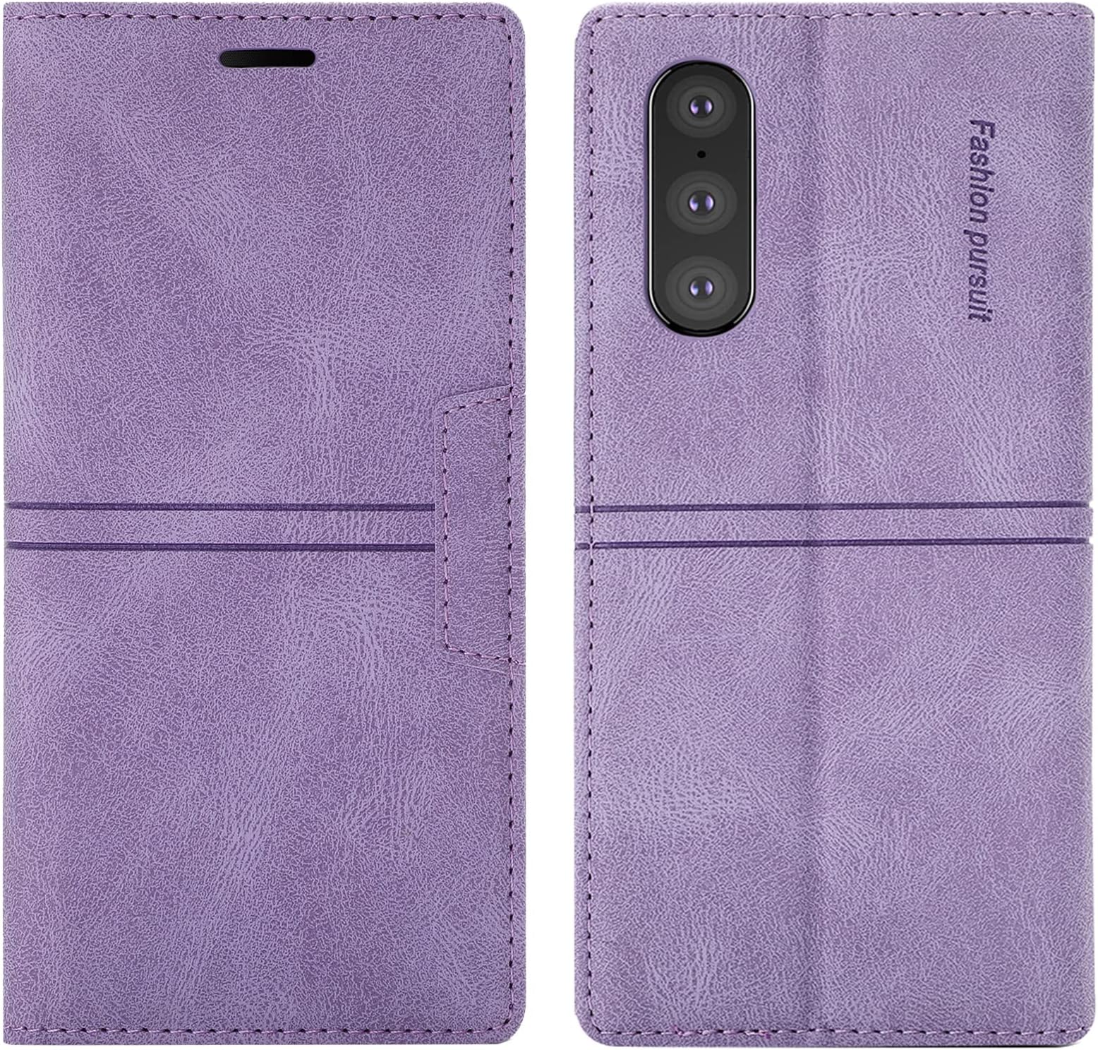 Compatible With Sony Xperia 10 III Case, PU Leather Book Wallet Case with Card Holder ShockProof Magnetic Cover Kickstand Folio Flip Case for Girls Women for Sony Xperia 10 III (Purple)